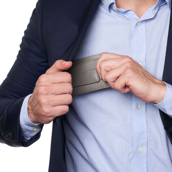 Alpine Swiss Mens RFID Safe Magnetic Money Clip Wallet Slim Front Pocket Wallet - Picture 4 of 7